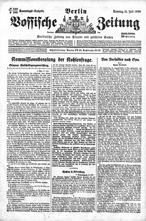 Vossische Zeitung vom 11.07.1920