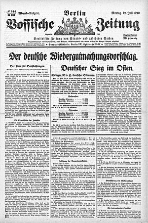 Vossische Zeitung vom 12.07.1920