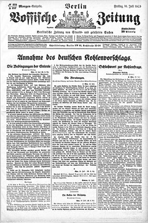 Vossische Zeitung vom 16.07.1920