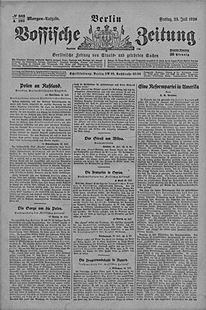 Vossische Zeitung on Jul 23, 1920