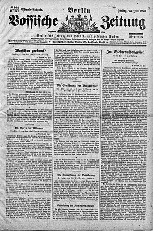 Vossische Zeitung on Jul 23, 1920