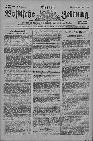 Vossische Zeitung vom 28.07.1920