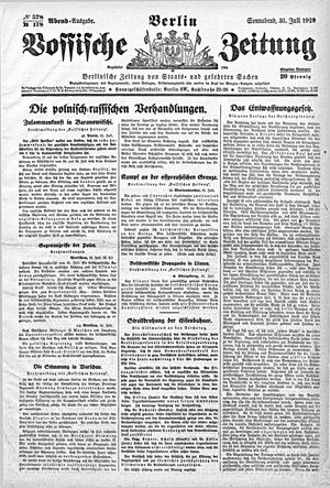 Vossische Zeitung on Jul 31, 1920
