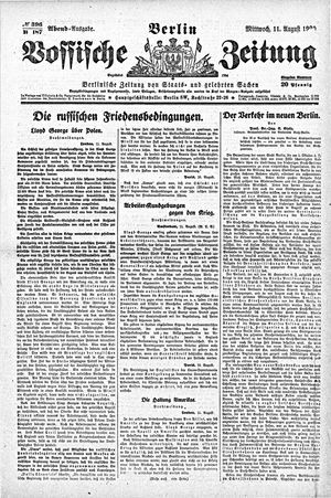 Vossische Zeitung vom 11.08.1920