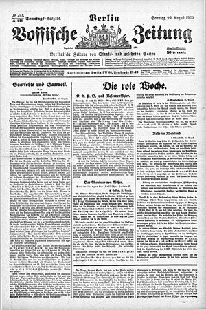 Vossische Zeitung vom 22.08.1920