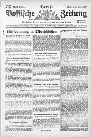 Vossische Zeitung vom 25.08.1920
