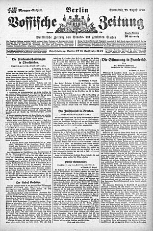 Vossische Zeitung vom 28.08.1920