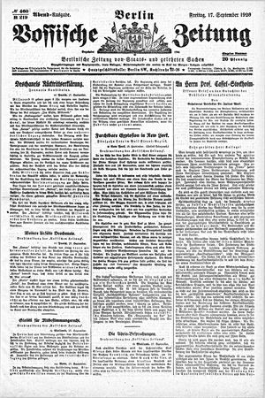 Vossische Zeitung on Sep 17, 1920
