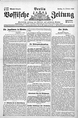 Vossische Zeitung on Oct 15, 1920