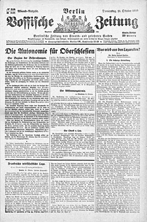 Vossische Zeitung vom 21.10.1920