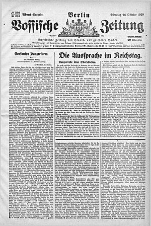 Vossische Zeitung on Oct 26, 1920