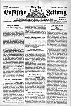 Vossische Zeitung vom 01.11.1920