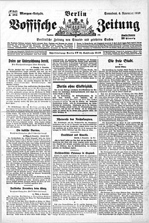 Vossische Zeitung vom 06.11.1920