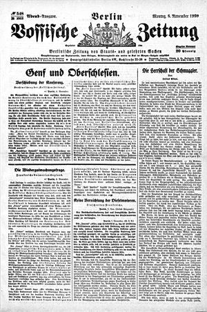 Vossische Zeitung vom 08.11.1920