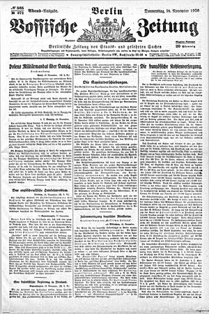 Vossische Zeitung vom 18.11.1920