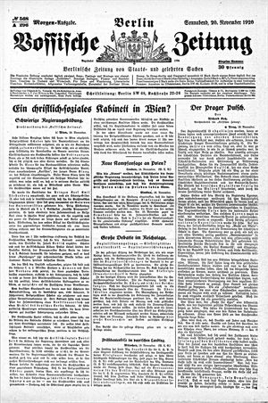 Vossische Zeitung vom 20.11.1920