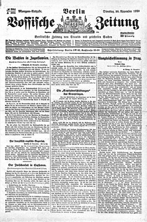 Vossische Zeitung on Nov 30, 1920