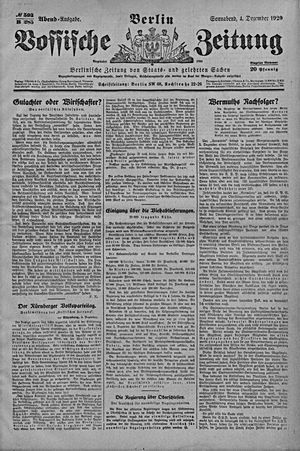 Vossische Zeitung vom 04.12.1920