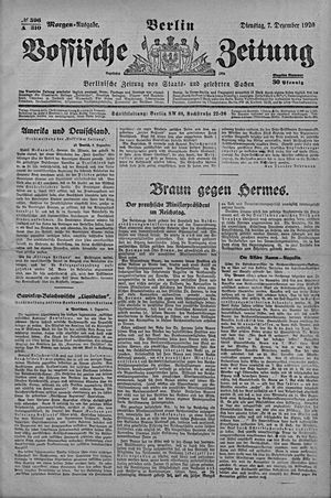 Vossische Zeitung vom 07.12.1920