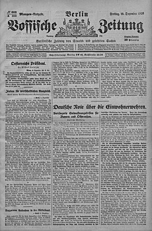 Vossische Zeitung vom 10.12.1920