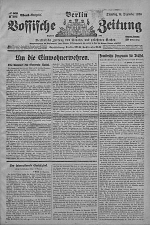 Vossische Zeitung vom 14.12.1920
