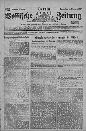 Vossische Zeitung vom 16.12.1920