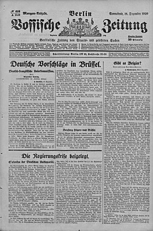 Vossische Zeitung vom 18.12.1920