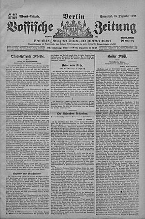 Vossische Zeitung vom 18.12.1920
