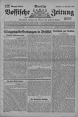 Vossische Zeitung vom 21.12.1920