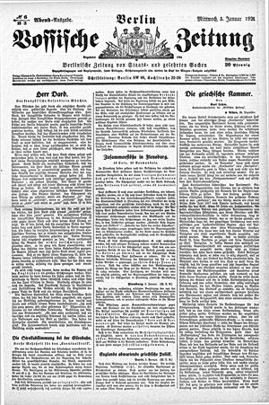 Vossische Zeitung on Jan 5, 1921