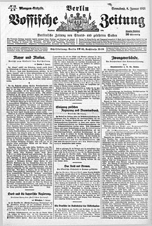 Vossische Zeitung vom 08.01.1921