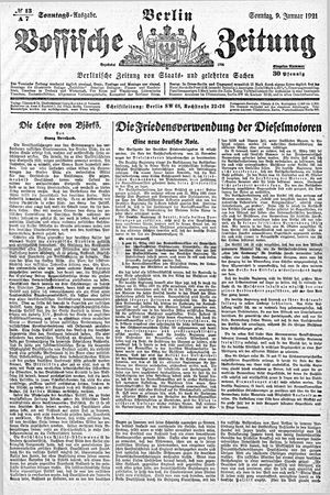 Vossische Zeitung vom 09.01.1921