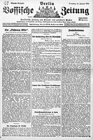 Vossische Zeitung vom 11.01.1921