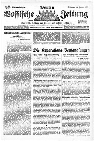 Vossische Zeitung on Jan 26, 1921