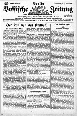 Vossische Zeitung on Feb 3, 1921
