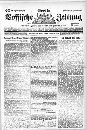 Vossische Zeitung vom 05.02.1921