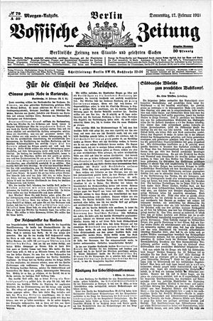 Vossische Zeitung vom 17.02.1921