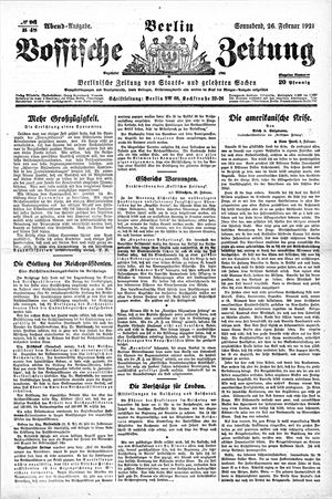 Vossische Zeitung on Feb 26, 1921