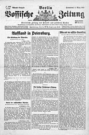 Vossische Zeitung vom 05.03.1921