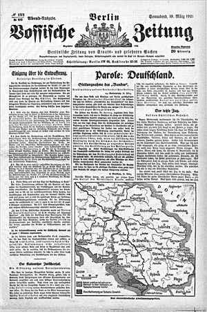 Vossische Zeitung vom 19.03.1921