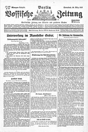 Vossische Zeitung on Mar 26, 1921