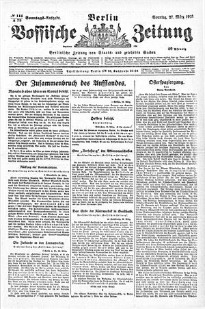Vossische Zeitung vom 27.03.1921