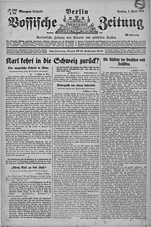 Vossische Zeitung vom 01.04.1921
