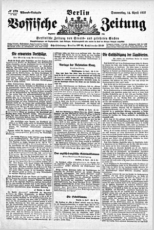 Vossische Zeitung vom 14.04.1921