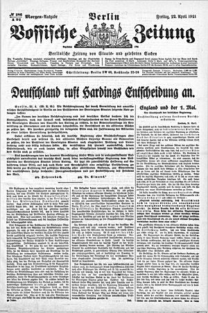 Vossische Zeitung vom 22.04.1921