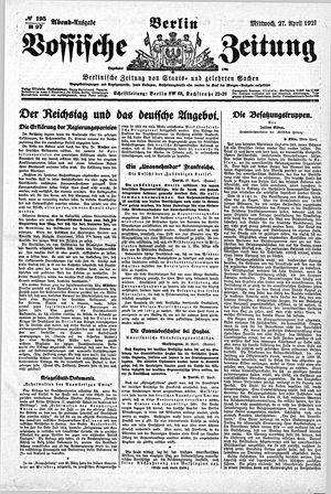 Vossische Zeitung on Apr 27, 1921