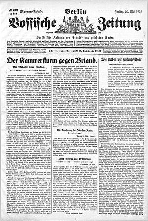 Vossische Zeitung vom 20.05.1921