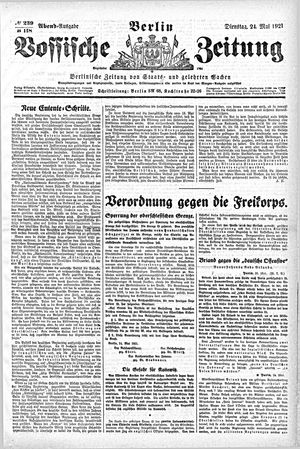 Vossische Zeitung on May 24, 1921
