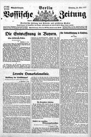 Vossische Zeitung on May 31, 1921