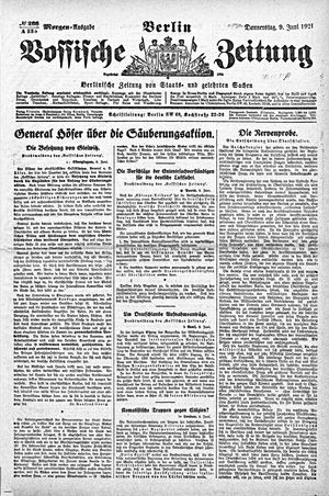 Vossische Zeitung on Jun 9, 1921